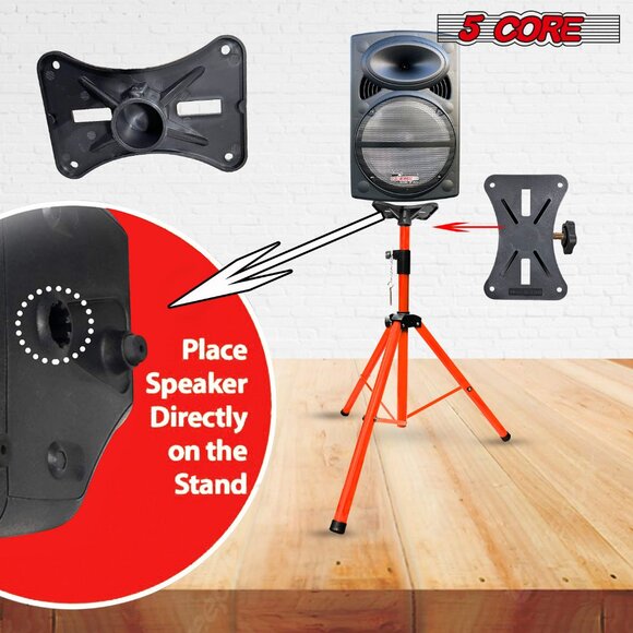 Speaker Stand Tripod 72 Inch DJ Studio Monitor Stands SS HD 2PK ORG WOB - Picture 4 of 10